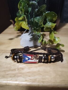 Leather Wrap Bracelet - Brown, Red, Blue, White